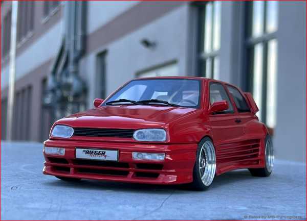 1:18 VW Golf 3 MK3 VR6 Syncro RIEGER GTO RED EDITION inkl VITRINE